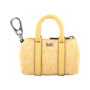 Michael Kors 塗層帆布波士頓包造型吊飾/鑰匙圈/水仙花黃