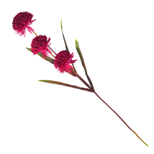 PE/PVC FLOWER STICK-BURGUNDY 