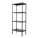 【Y HOUSE】60x35x150 cm 4-layer hole-free iron plate storage rack rack iron rack - black paint, , large