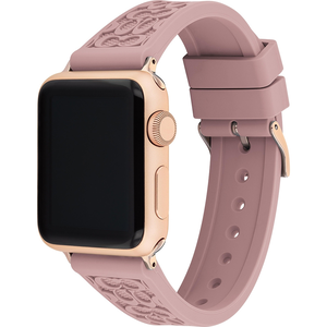 COACH Apple Watch 錶帶 38/40mm 適用 矽膠錶帶- 煙燻粉x玫瑰金(不含手錶)  $3,300