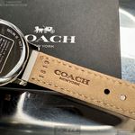 [星晴錶業]COACH手錶,28mm,CH00207粉紅錶面金色錶殼米黃真皮皮革錶帶款, , large
