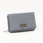 【YUNJOIN】WOVEN 日系織面蓋頭拉鍊短夾 中夾 零錢包 後側設計 質感 錢包 學生錢包 開學, , large