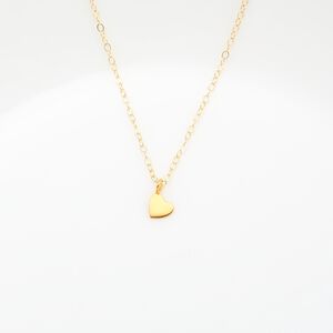 【Angel & Me】迷你 愛心 Heart ハート s925 純銀厚鍍24k純金 項鍊 情人節 禮物