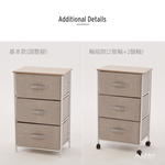 3 Drawer Fabric Storage Bins, , large