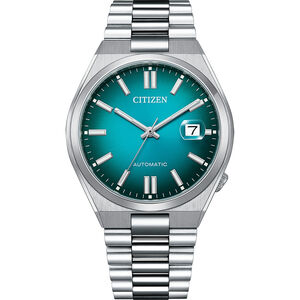 CITIZEN 星辰 漸層湖水綠 青春撞色機械錶 NJ0151-88X