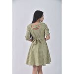 (M) 【金莎私服】home shop質感格紋綠色洋裝二手衣, , large