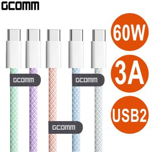 GCOMM Type-C to Type-C 60W 3.3A 快充彩色編織數據線