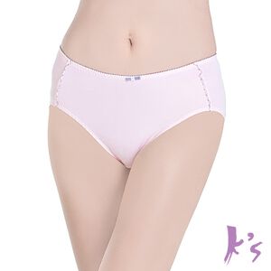 【K's凱恩絲】日系甜美棉柔三角專利有氧蠶絲內褲-粉色