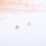 【Angel & Me】貓掌 貓肉球 剷屎官 Cat 一對 s925 純銀 耳環 耳夾 情人節 禮物, , large