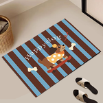Soft diatomaceous earth water-absorbing non-slip floor mat with color printing, , large