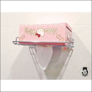 [Beargood sticker] Tissue Box Holder (Chrome-Plated Steel)