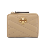 Tory Burch Kira 縫線設計暗釦拉鍊零錢袋短夾/沙漠色, , large