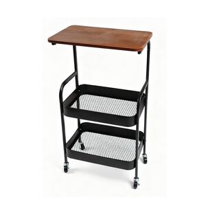 桌面三層收納推車-黑色