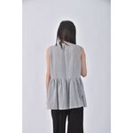 (S) the most韓牌質感棉質無袖白色上衣二手衣, , large