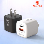 [Meet Mind] 20W GaN PD Charger USB-A+USB-C, , large