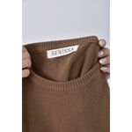 (M) 【房業涵私服】srrissa毛衣棕色短袖上衣二手衣, , large