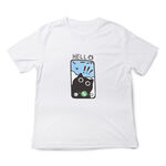 JZ TEE 黑貓-HELLO 印花短袖T恤, , large