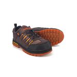 HANG TEN 鋼頭運動鞋防穿刺 工作鞋 安全鞋 防護鞋 魔鬼氈 透氣 吸濕 排汗 散熱 防砸 耐磨 止滑 黑 咖啡, , large