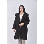 (XL) united colors of benetton質感大衣黑色外套二手衣, , large