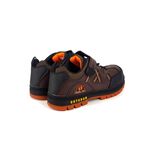 HANG TEN 鋼頭運動鞋防穿刺 工作鞋 安全鞋 防護鞋 魔鬼氈 透氣 吸濕 排汗 散熱 防砸 耐磨 止滑 咖桔 黑紅, , large