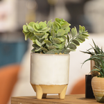 CERAMIC POT WITH ARTIFICIAL PLANT, , large