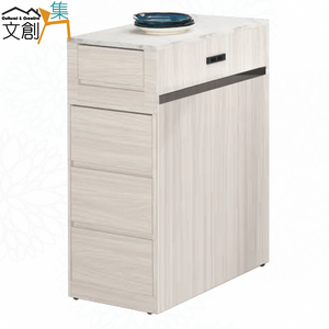 【文創集】寶亞雙色1.3尺四抽中島桌櫃(客約商品)