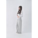(4XL（含）以上) calvin klein高腰質感腰部logo灰色長褲二手衣, , large