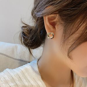 【Gulicc 】古莉可 耳環 法式復古鑲鑽耳環
