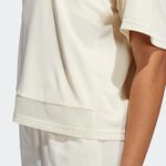 Adidas TRN T HEAT.RDY 女 短袖 上衣 透氣 反光細條 短版 愛迪達 米白 [GR8223], , large