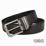【CH-BELT 銓丞皮帶】男休閒新潮皮帶 針扣夾座 男皮帶腰帶(黑/咖), , large
