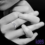 [ides愛蒂思] 精選30分E/VS1八心八箭極優EX車工鑽石戒指求婚結婚戒/花漾六爪  (戒圍請於訂單備註), , large