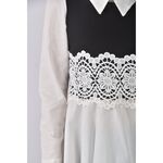 (S) 【德馨私服】質感假兩件黑色長袖上衣二手衣, , large