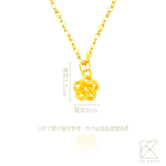 【TLH】黃金墜項鍊 純金999 多重奏 約重0.09錢±0.01, , large
