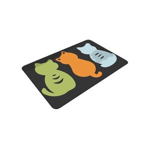 可撓軟性珪藻土吸水地墊,  可撓軟性珪藻土吸水地墊-3隻貓咪