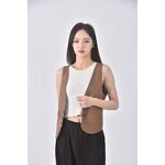 (S) 質感皮質美拉德棕色外套二手衣, , large