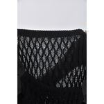 (S) 針織泡泡袖黑色短袖上衣二手衣, , large