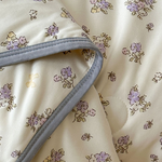 【Betrise】Small purple flowers | Lazy soft Q knitted cotton antibacterial soy fiber air-conditioning quilt/cooling quilt (150x200cm), , large