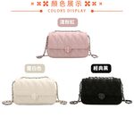 SPRING-菱格迷你鍊條包 刺繡鍊條轉鎖斜背包 菱格迷你晚宴包 -多色, , large