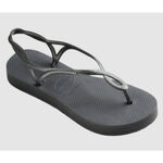 [巴拉娜巴西人字拖專賣店]中壢實體店面HAVAIANAS 哈瓦仕．夾腳拖．LUNA FLATFORM．厚底．女款．綁帶．灰．粉, , large