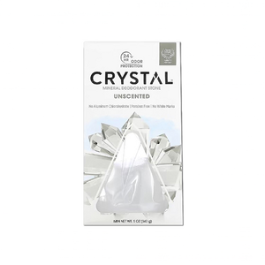 [日日好物]美國CRYSTAL-長效淨味約24小時礦物鹽身體除臭石-無香款140g/盒(晶燦綺肌體香石,運動汗味腋下狐臭消臭石,全天乾爽體香膏)