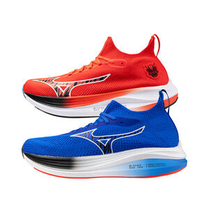 Mizuno Mizuno Neo 男 慢跑鞋 路跑 襪套 緩衝 鴛鴦 藍紅 [J1GC258204]