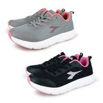 DIADORA迪亞多那 女專業輕量慢跑鞋 女運動鞋 女鞋 護趾 輕盈 透氣 吸濕 排汗 Q彈 緩震 減壓 止滑 灰 黑, , large