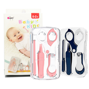 Baby Nail Clipper Set with Storage Box - 4 Pieces Stainless Steel Nail Clipper and Manicure Scissors for Toddlers, Infants, Kids (MK4434Blue)