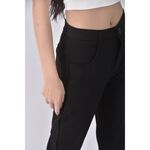 (M) yibanban高腰質感黑色長褲二手衣, , large