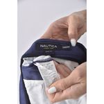 (4XL（含）以上) nautica高腰棉質純棉條紋藍色短褲二手衣, , large