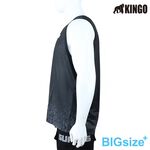 KINGO-大尺碼-排汗 背心T-黑-413612, , large