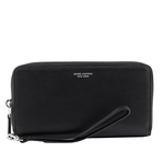 MARC JACOBS THE SLIM 84 山羊皮撞色附提把長夾/黑色, , large