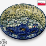 【SOLO歐洲家居】波蘭製 Cerraf 波蘭陶 22.5cm 深圓盤 意麵盤 圓盤 藍野芳蹤系列, , large