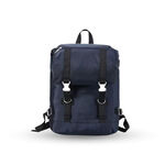 【YUN Select】經典雙扣後背包-藍色 大容量休閒背包 多隔層收納 通勤 雙肩包 男女適用, , large