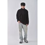 (L) 【范姜彥豐私服】edwin高腰男裝丹寧牛仔棉質純棉刷破藍色長褲二手衣, , large
